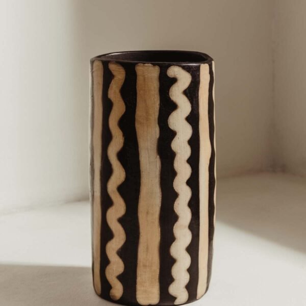 Large Black & White Vase