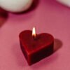 Tiny Heart-Shaped Beeswax Candle